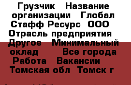 Грузчик › Название организации ­ Глобал Стафф Ресурс, ООО › Отрасль предприятия ­ Другое › Минимальный оклад ­ 1 - Все города Работа » Вакансии   . Томская обл.,Томск г.